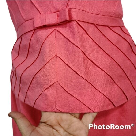 Positive Attitude Pink Linen Blend 2 PCS Skirt Set Full Lining Size 12 - Picture 7 of 16